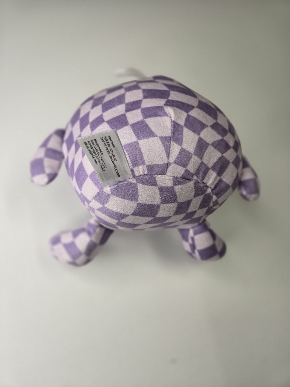 Plush Checker Smile Ball Toy - Lavender - Picture 3 of 5